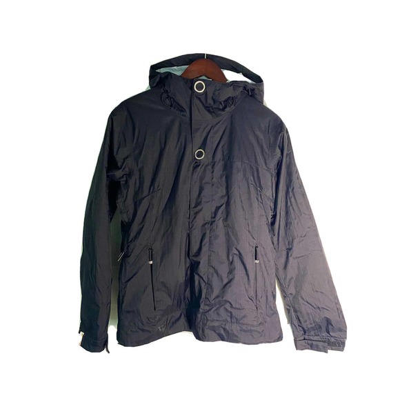 Bonfire Snowboarding Company Women’s Rainier Jacket Black Zip Hooded Size Medium - Picture 1 of 5